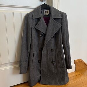 Anne Klein Gray Jacket with Purple Interior